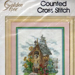 Vintage Golden Bee Cross Stitch Kit Outhouse Sealed Package